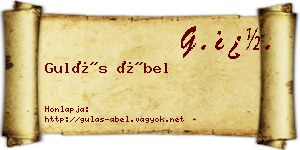 Gulás Ábel névjegykártya